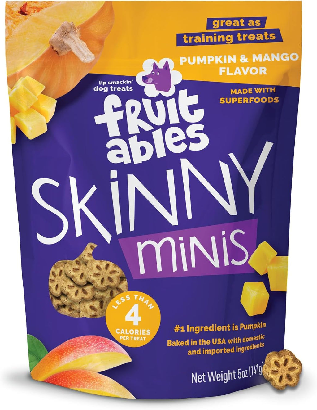 Skinny Minis Dog Treats – Pumpkin & Mango