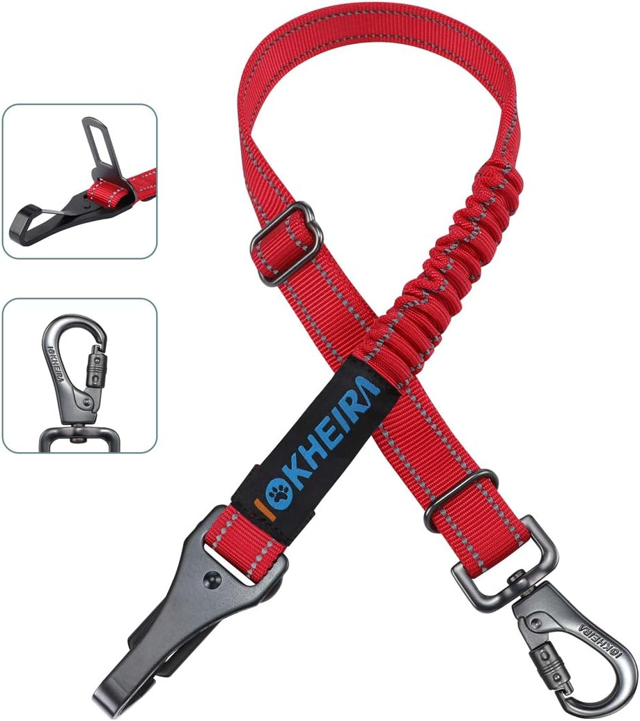 3-in-1 Dog Car Seat Belt Harness – Adjustable & Shock-Absorbing