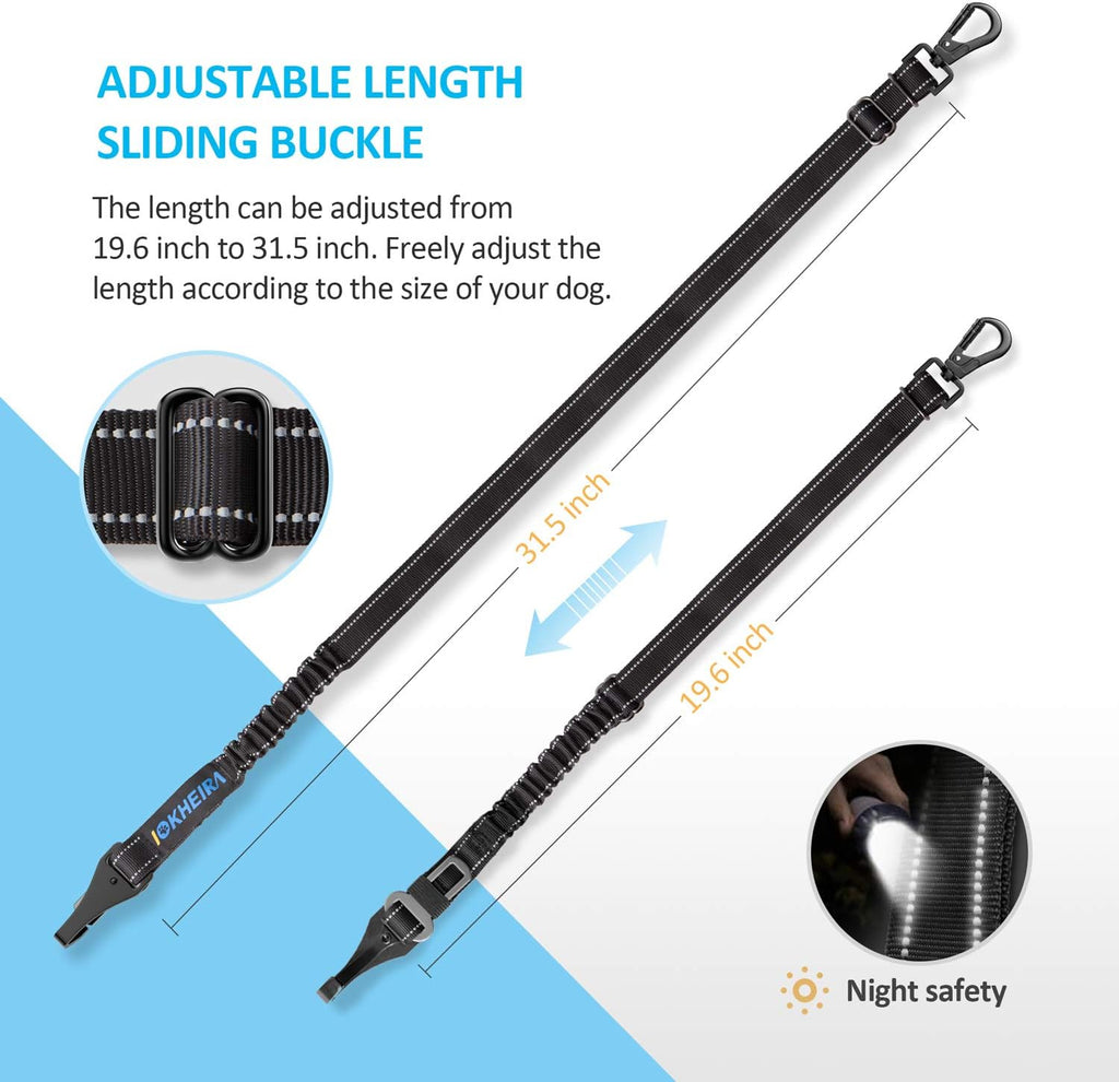 3-in-1 Dog Car Seat Belt Harness – Adjustable & Shock-Absorbing