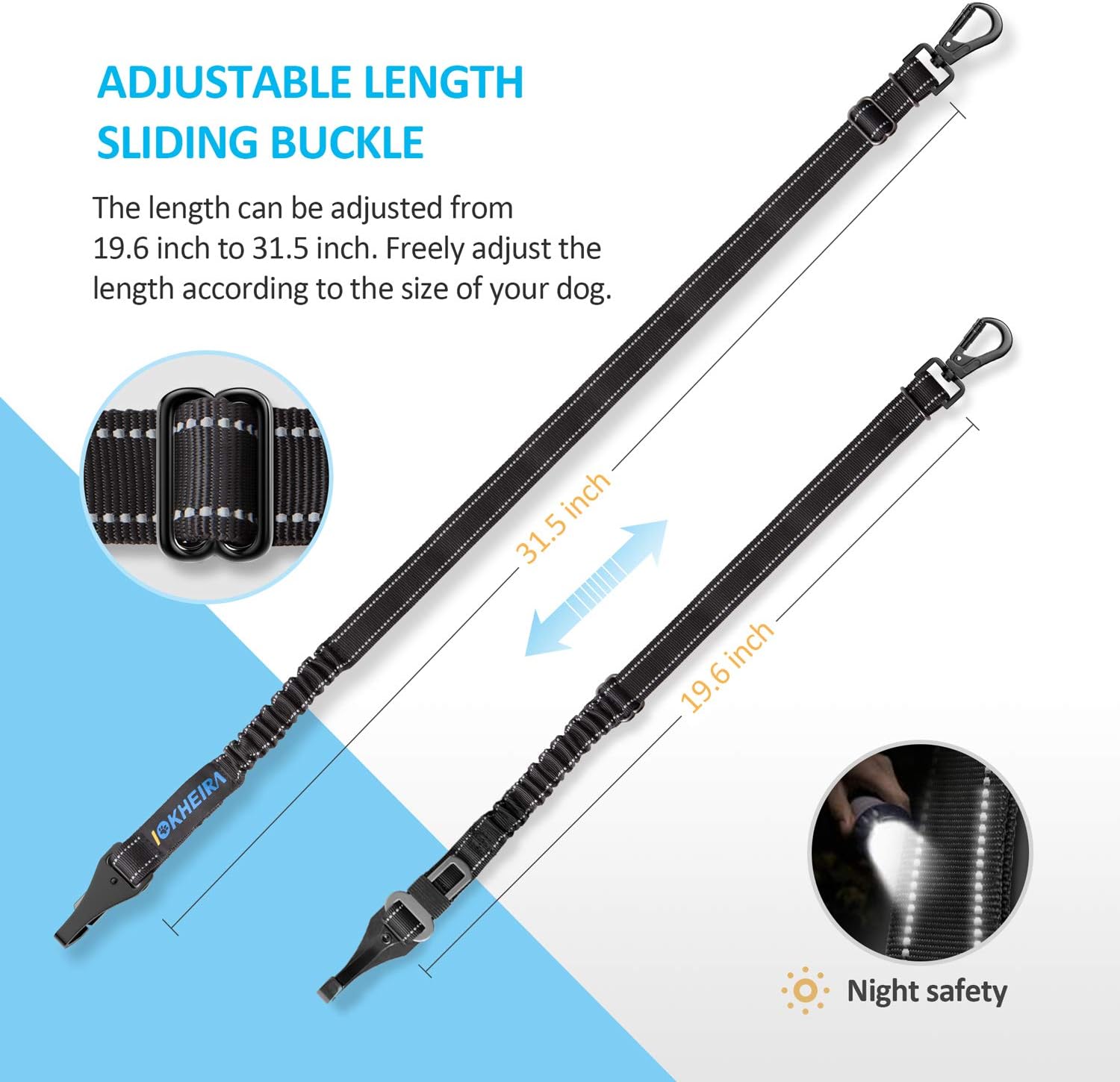 3-in-1 Dog Car Seat Belt Harness – Adjustable & Shock-Absorbing