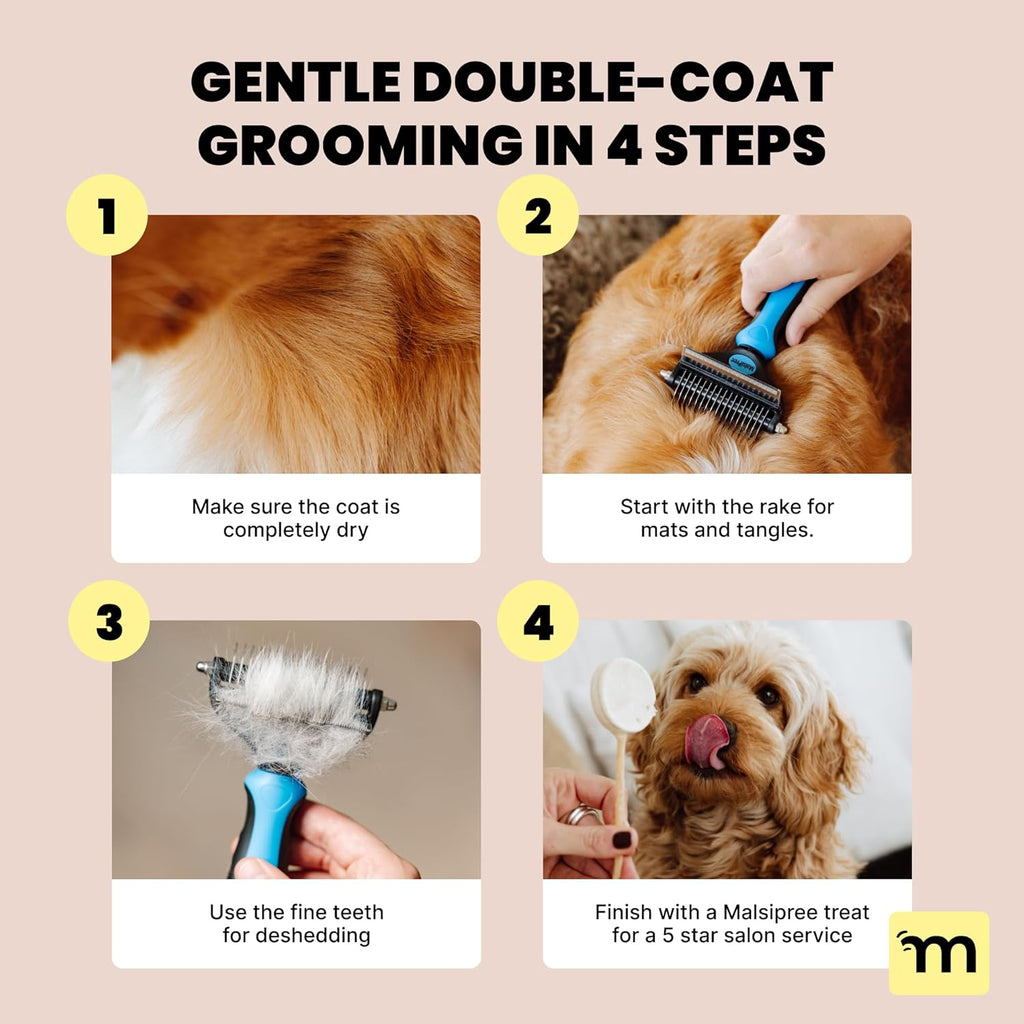 Dog Deshedding Brush – Reduce Shedding & Remove Loose Fur