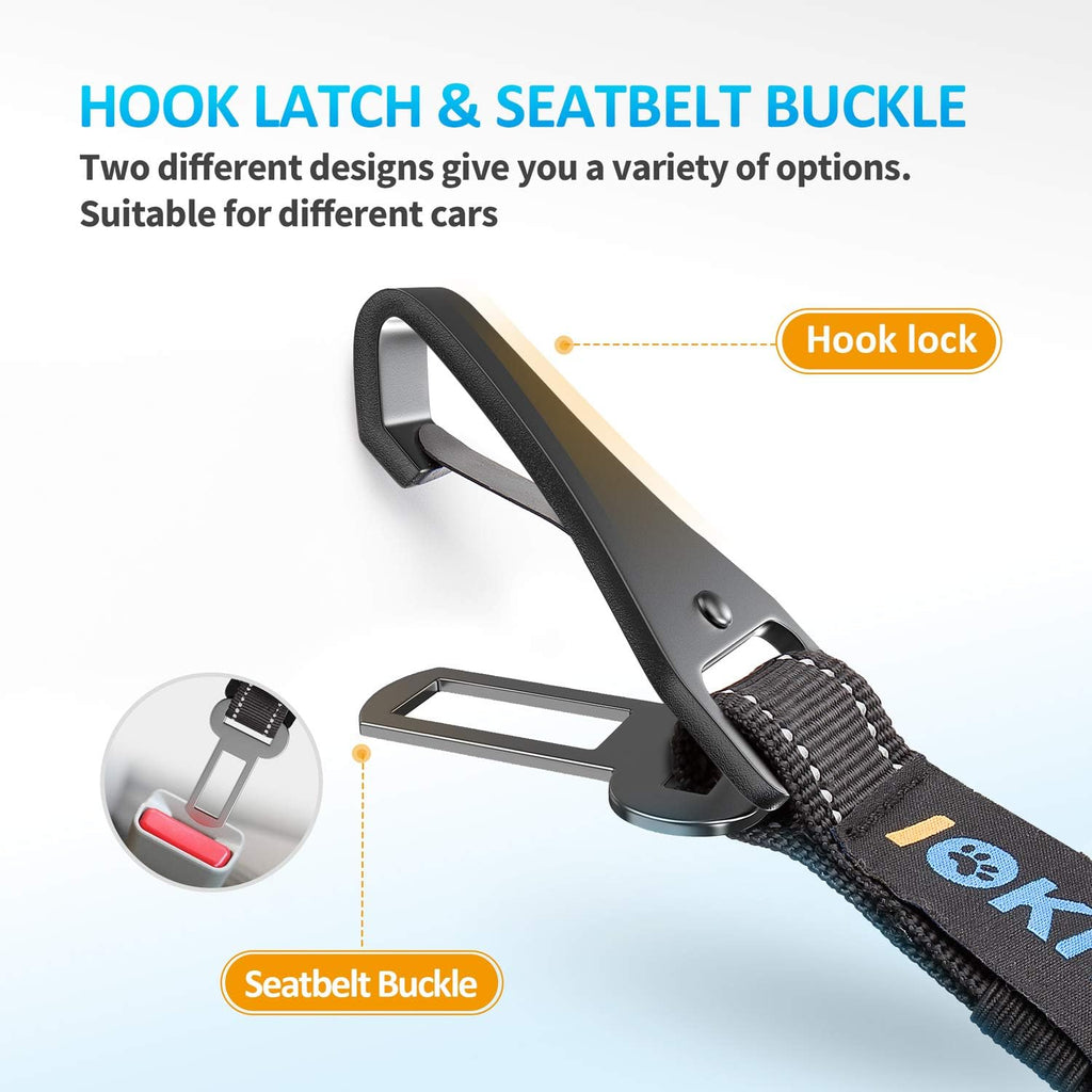 3-in-1 Dog Car Seat Belt Harness – Adjustable & Shock-Absorbing