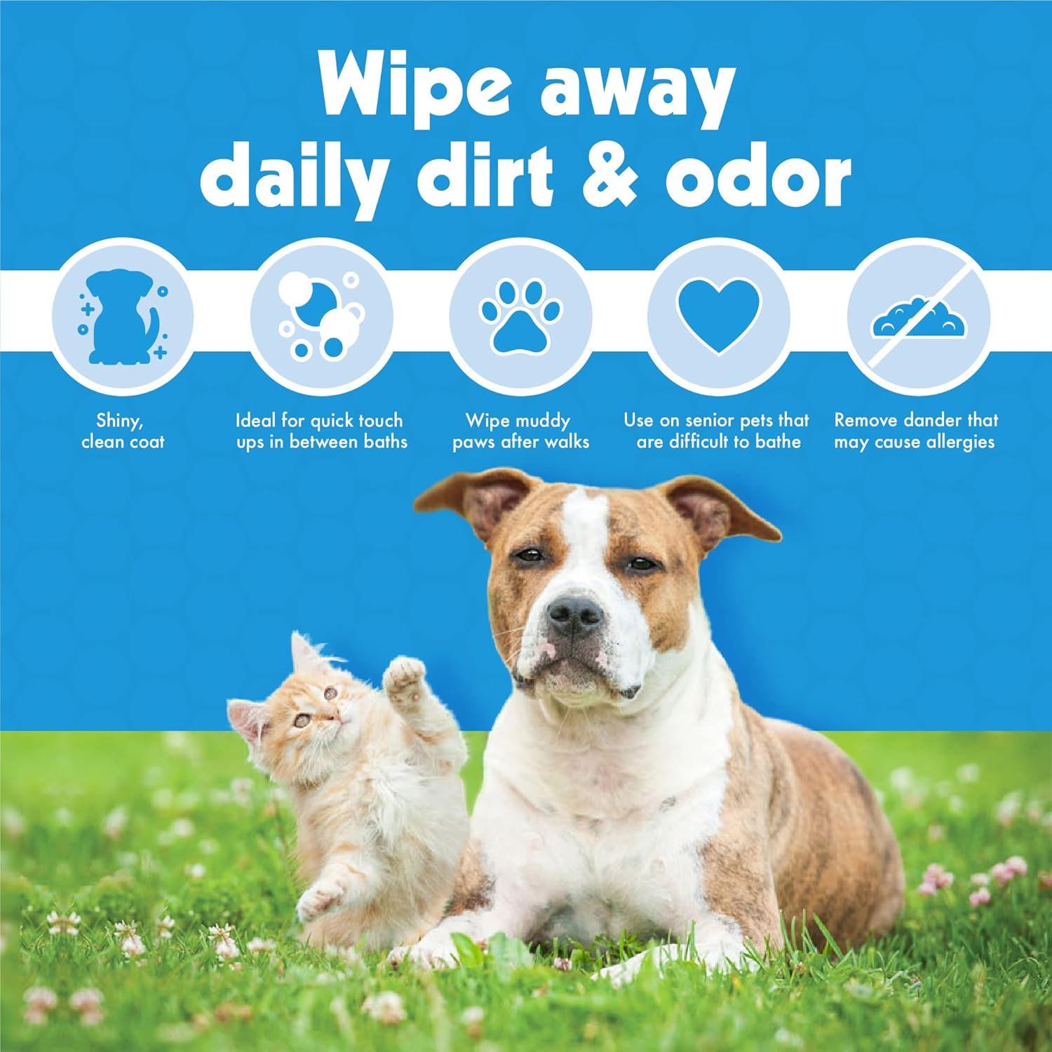 Large Pet Cleaning Wipes – 200 Count