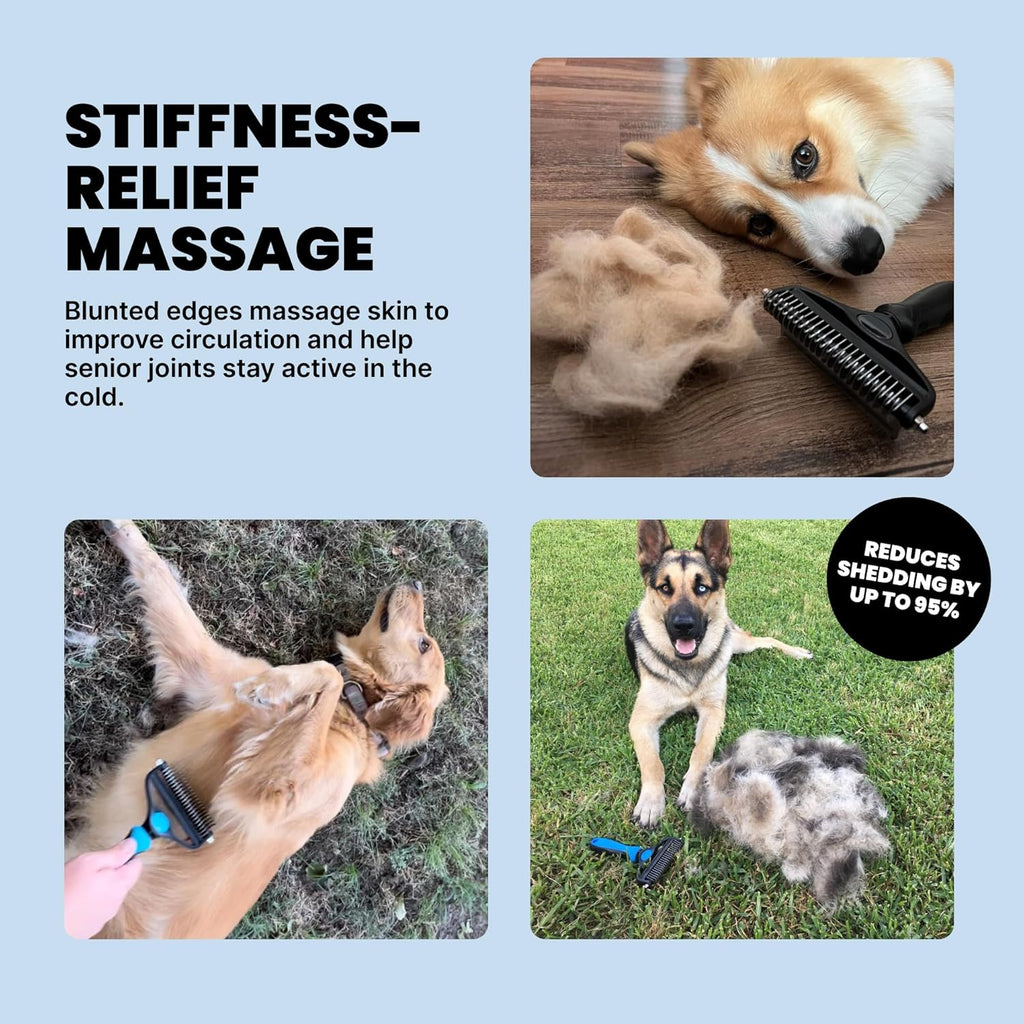 Dog Deshedding Brush – Reduce Shedding & Remove Loose Fur