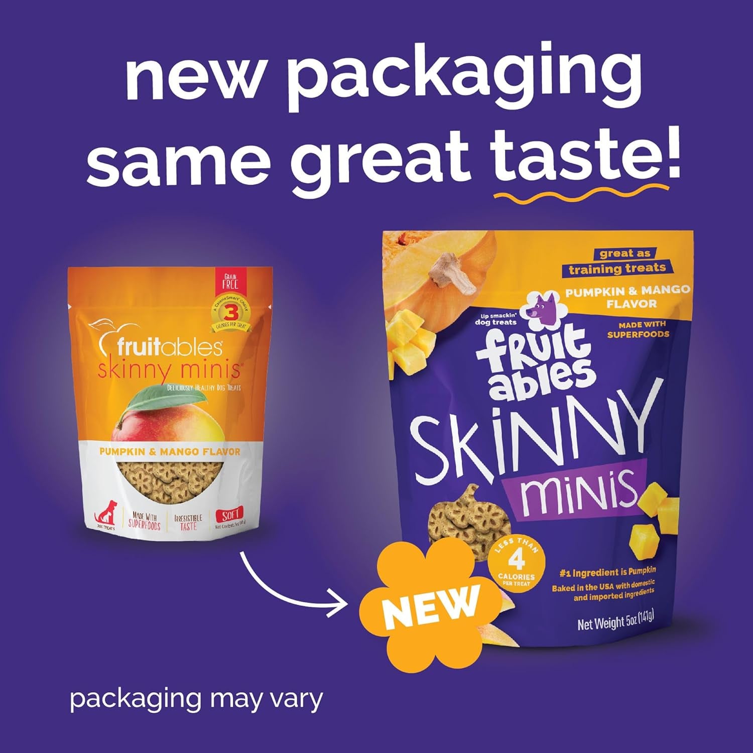 Skinny Minis Dog Treats – Pumpkin & Mango