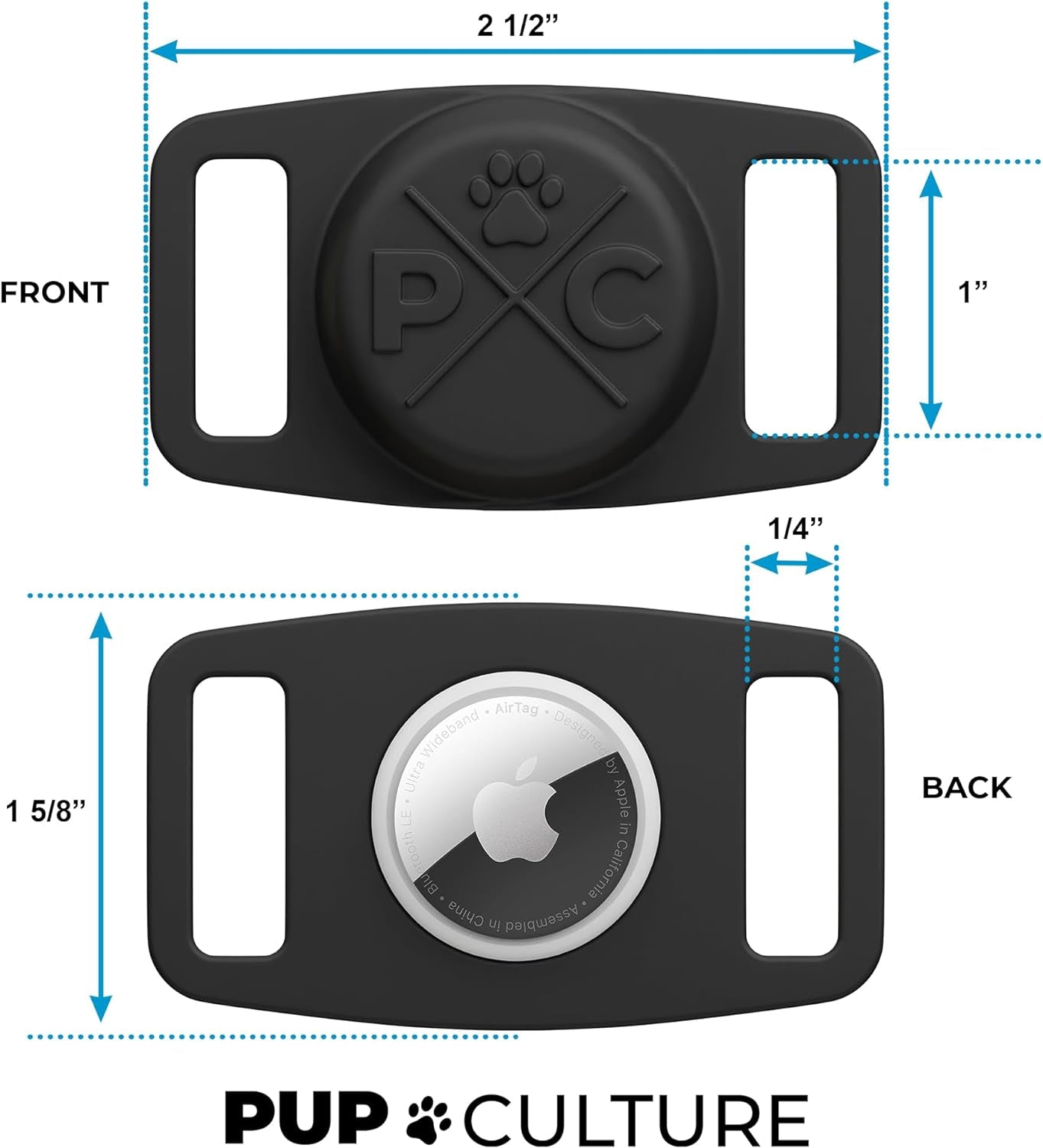 AirTag Dog Collar Holder – Secure & Low-Profile